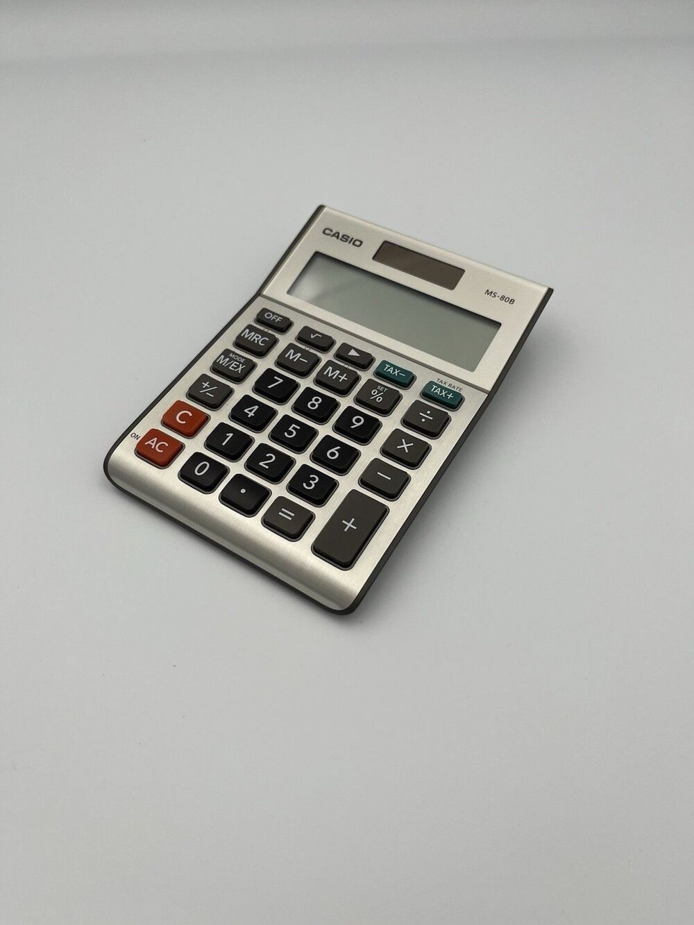 Casio Ms-80b Standard Function Desktop Calculator Chrome